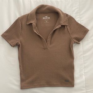 Hollister- Must Have Collection Baby Tee Brown Size: XS